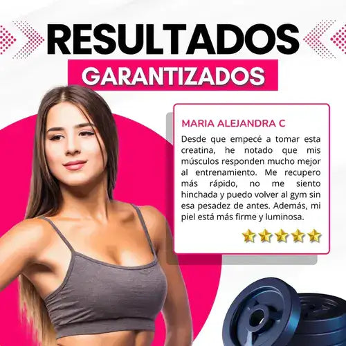 CREATINA CON MONOHIDRATO PARA MUJER - TONIFICA TU CUERPO SIN INFLARTE