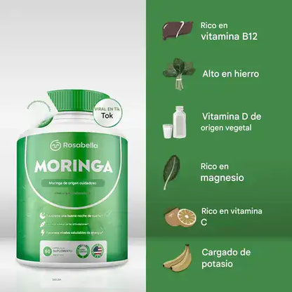 Moringa Rosabella: Reduce el cortisol de forma natural para ayudar a restaurar el equilibrio interno y externo.