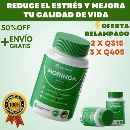 Moringa Rosabella: Reduce el cortisol de forma natural para ayudar a restaurar el equilibrio interno y externo.