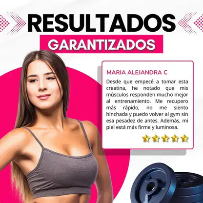 CREATINA CON MONOHIDRATO PARA MUJER - TONIFICA TU CUERPO SIN INFLARTE